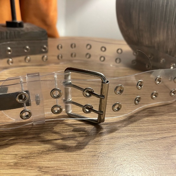 Brandy Melville PU studded clear belt 88cm y2k - Picture 6 of 6
